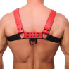The Red Harness Harnais en cuir Snap Noir-Rouge